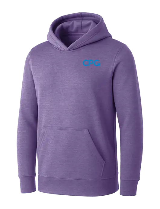 Womens Purple Heather Core Fleece Pullover Hooded Sweatshirt w/CPG Logo