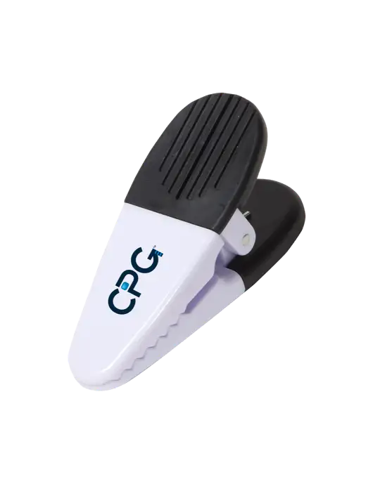 Magnetic White Power Clip w/CPG Logo