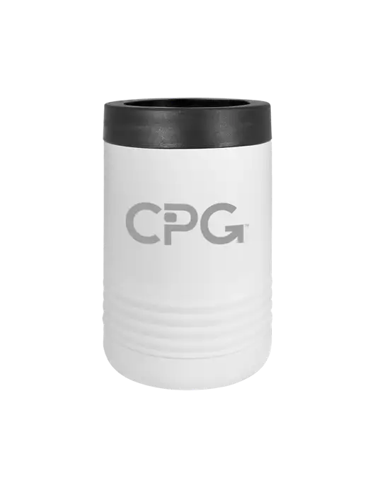 Polar Camel 12 oz Powder Coated White Vacuum Insulated Beverage Holder w/CPG Logo
