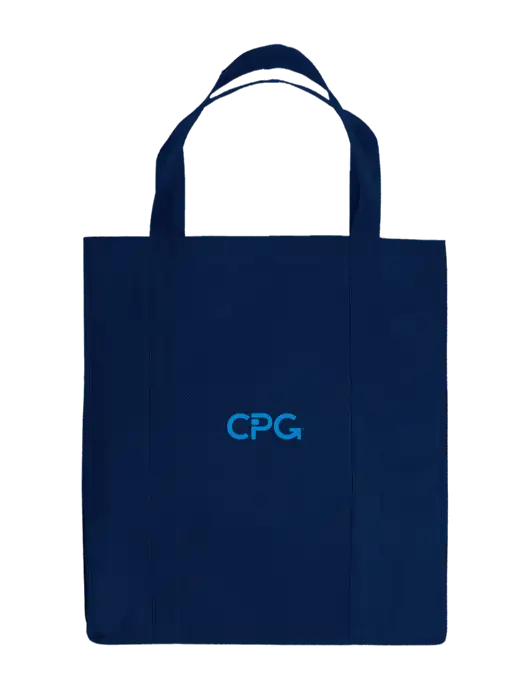 Eco Reusable Jumbo Navy Blue Shopping Bag w/CPG Logo