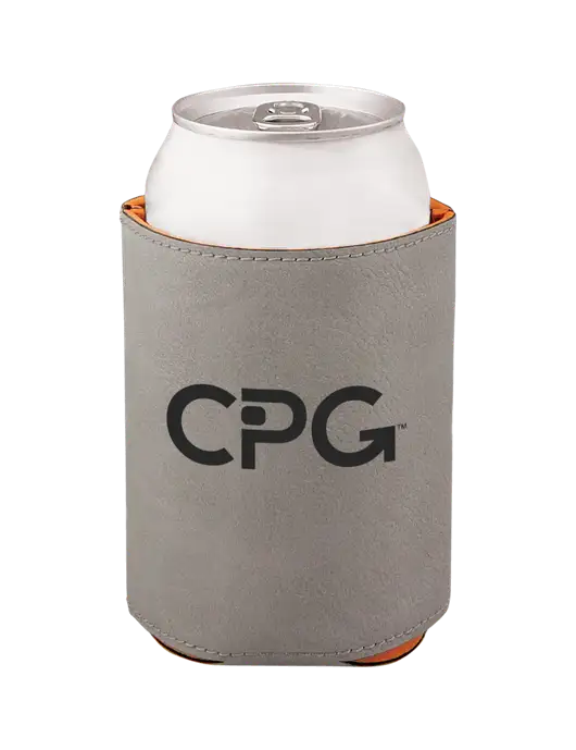 Grey Leatherette Beverage Holder w/CPG Logo