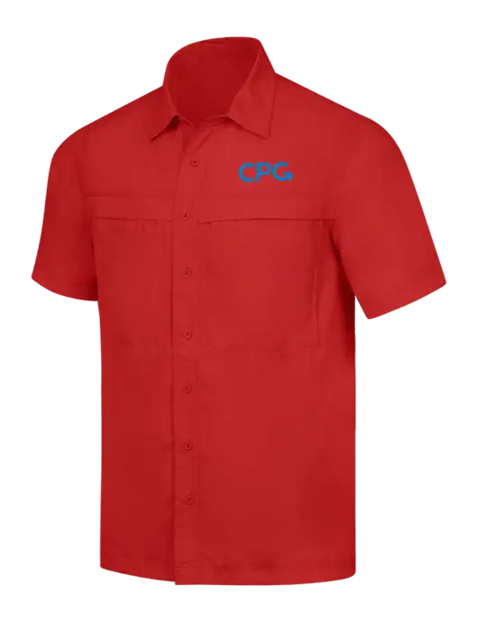 Red Short Sleeve UV Daybreak Shirt w/CPG Logo