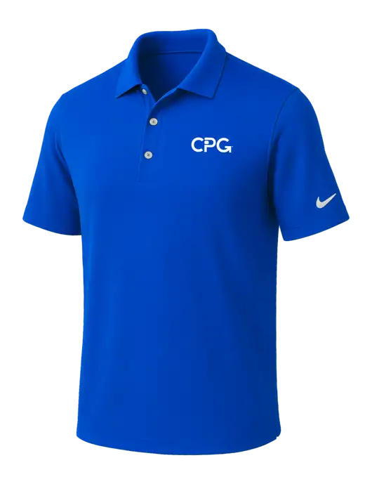 NIKE Royal Dri-Fit Micro Pique Polo w/CPG Logo