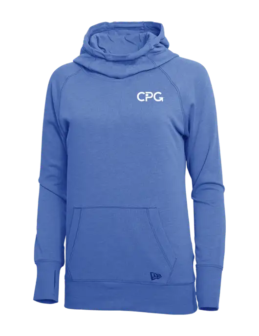 New Era Royal Heather Womens Tri-Blend Fleece Pullover Hoodie w/CPG Logo