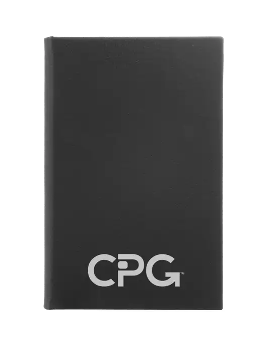 Black Leatherette 5.25 x 8.25 Journal w/CPG Logo