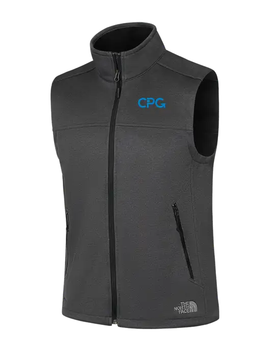 North Face Dark Grey Heather Ridgewall Soft Shell Vest w/CPG Logo