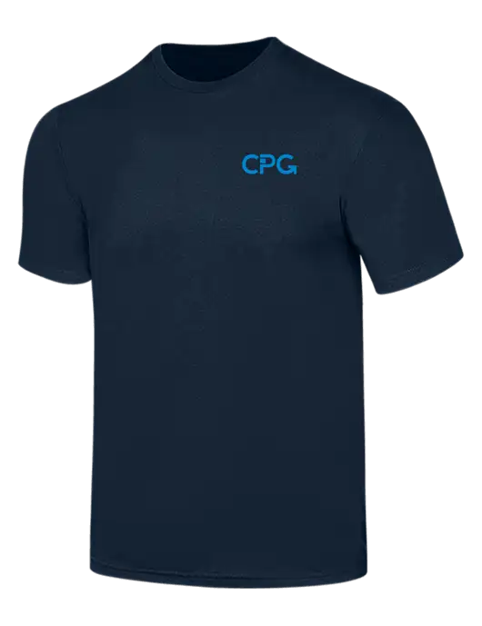 Simply Soft Navy 4.5oz  Poly/Combed Ring Spun Cotton T-Shirt w/CPG Logo
