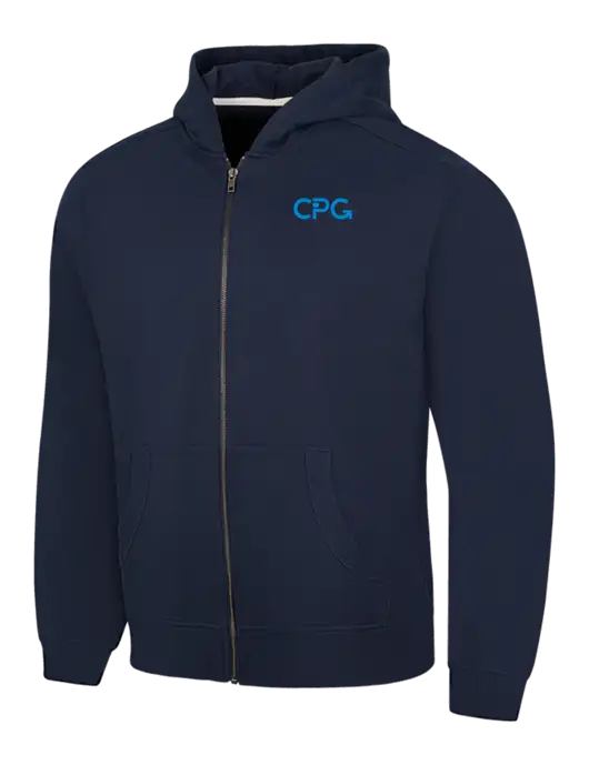 Navy Re-Fleece Full-Zip Hoodie w/CPG Logo