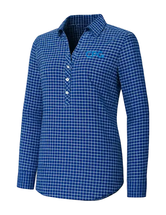 Womens Navy/White City Stretch Shirt w/CPG Logo