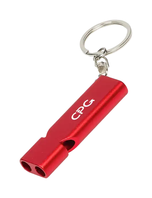 Quick Alert Red Safety Whistle w/CPG Logo