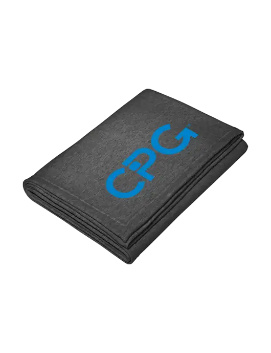 Core Dark Grey Heather Fleece Sweatshirt Blanket w/CPG Logo