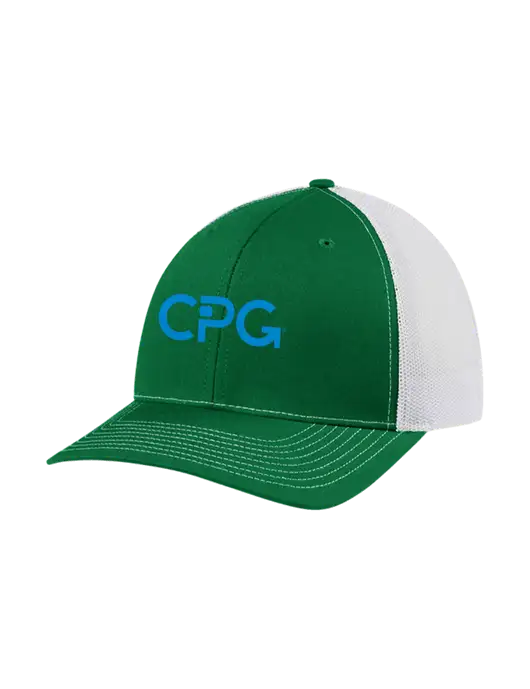 Richardson Adjustable Snapback Original 112 Trucker Cap Kelly w/White Mesh w/CPG Logo