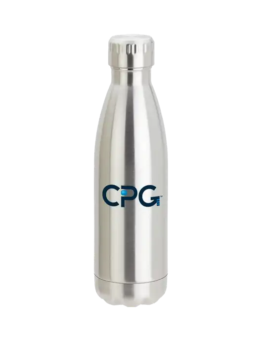 City Go Silver 17 oz Insulated Bottle w/CPG Logo