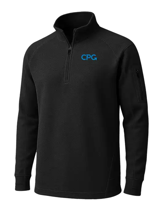Black Tech Fleece 1/4 Zip Pullover w/CPG Logo