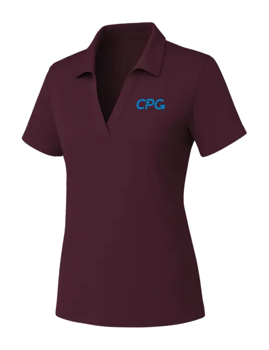 Womens Maroon PosiCharge RacerMesh Polo w/CPG Logo