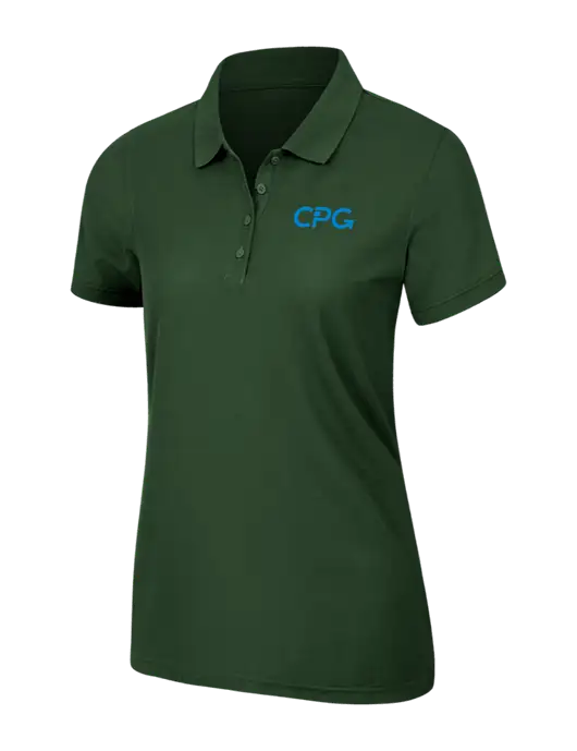 Dark Green Womens Core Classic Pique Polo w/CPG Logo