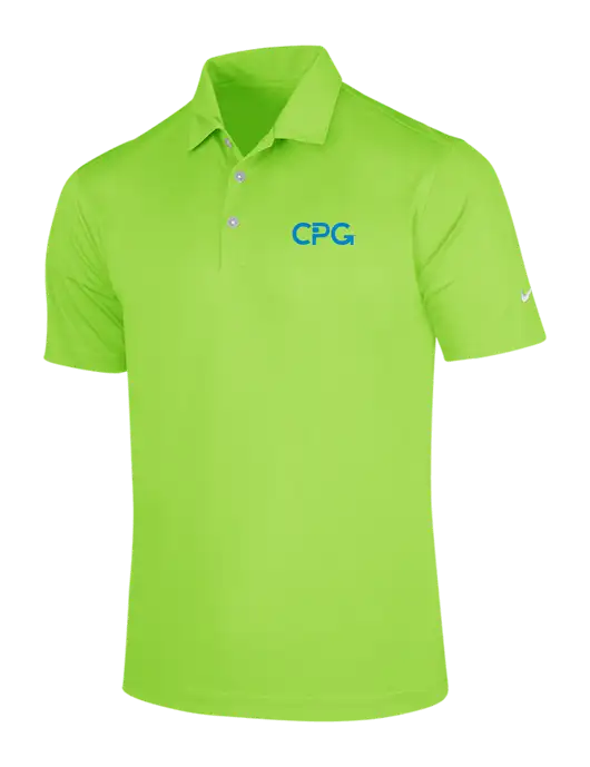 NIKE Light Kelly Green Dri-Fit Vertical Mesh Polo w/CPG Logo