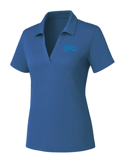 Womens Slate Blue PosiCharge RacerMesh Polo w/CPG Logo