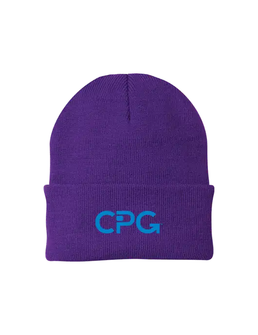 Purple Knit Cap w/CPG Logo