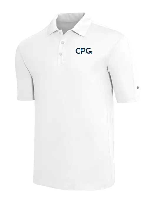 Nike White Tech Sport Dri-FIT Polo w/CPG Logo