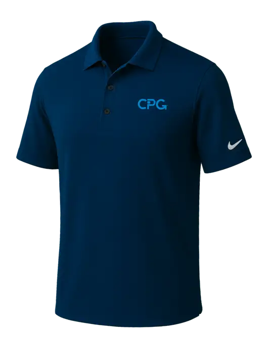 NIKE Navy Dri-Fit Micro Pique Polo w/CPG Logo