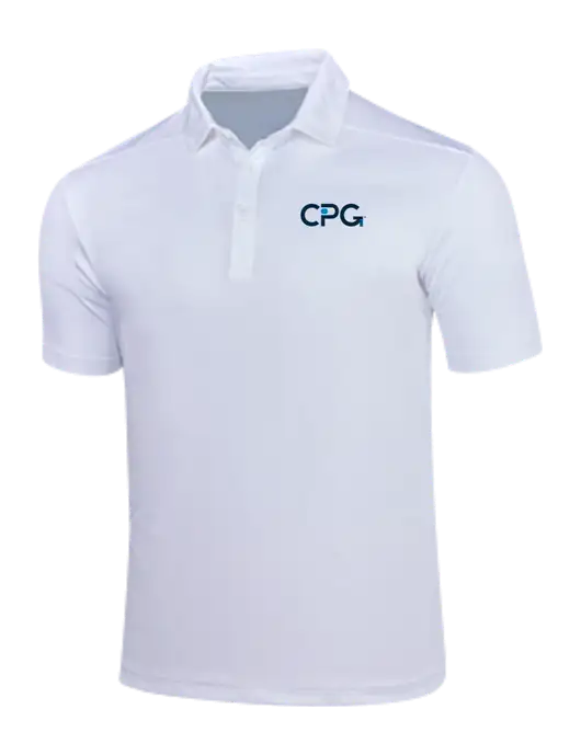 White Posi-UV Pro Polo w/CPG Logo