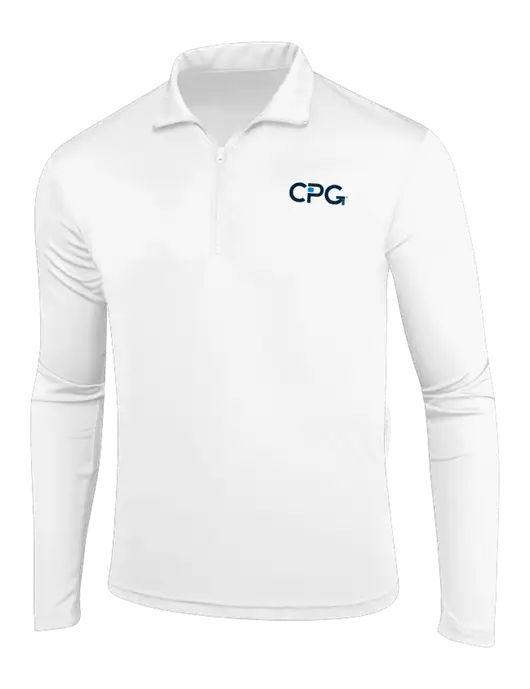 White PosiCharge Competitor 1/4 Zip Pullover w/CPG Logo