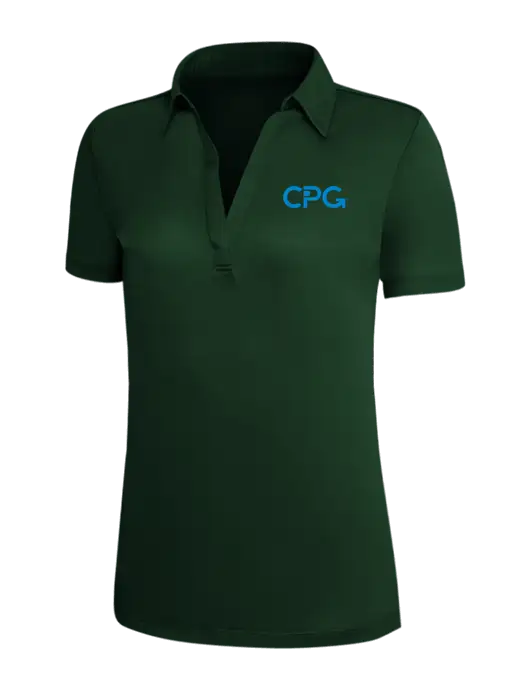 Dark Green Silk Touch Womens Performance Polo w/CPG Logo