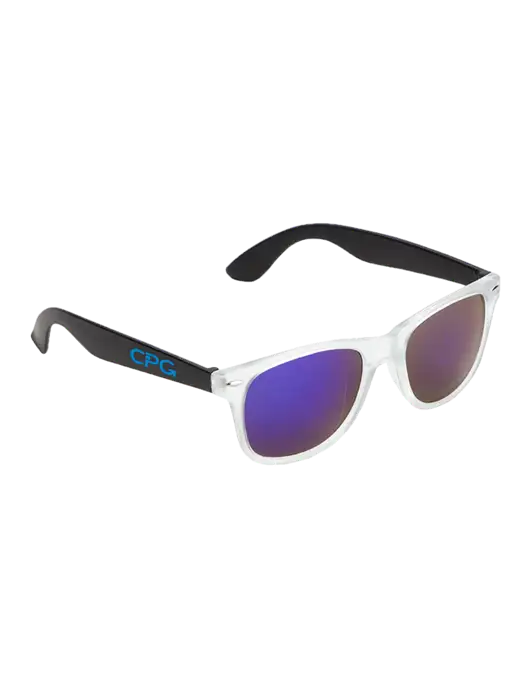 Key West Black Mirrored Sunglasses w/CPG Logo