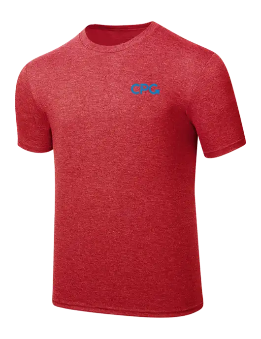 Simply Soft Red Frost 4.5oz  Poly/Combed Ring Spun Cotton T-Shirt w/CPG Logo