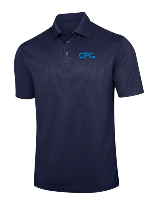 Navy Performance Fine Jacquard Polo w/CPG Logo