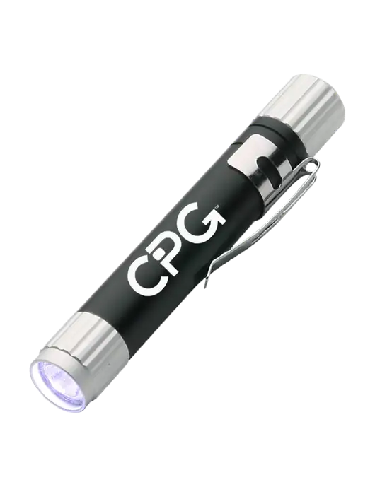 Black Aluminum LED Penlight w/CPG Logo