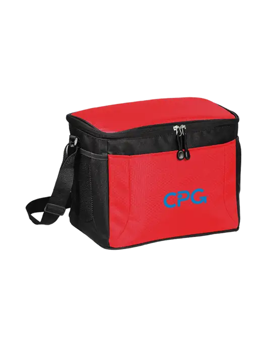 12 Can Red/Black Cube Cooler  w/CPG Logo