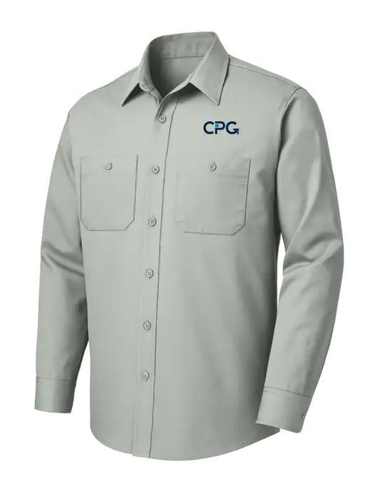 Red Kap Light Grey Long Sleeve Work Shirt w/CPG Logo