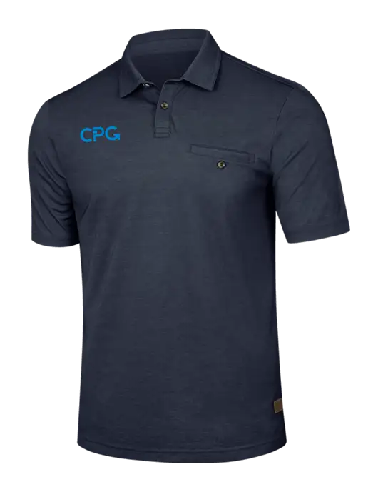 TravisMathew Navy Sunsetters Pocket Polo w/CPG Logo