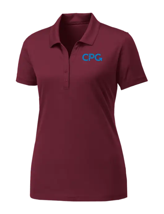 Womens Maroon PosiCharge Competitor Polo w/CPG Logo