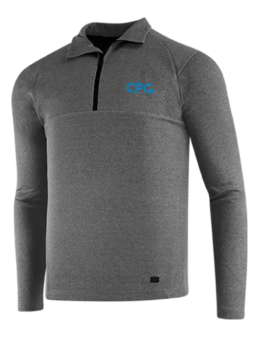 OGIO Dark Grey Heather Transition 1/4 Zip Pullover w/CPG Logo