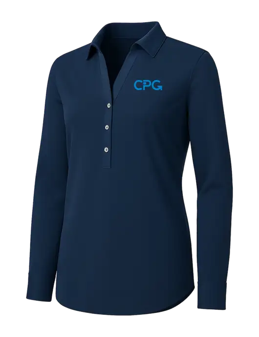 Womens Navy City Stretch Shirt w/CPG Logo