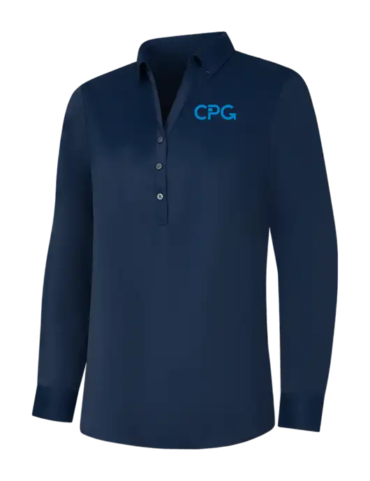 Womens Navy City Stretch Shirt w/CPG Logo