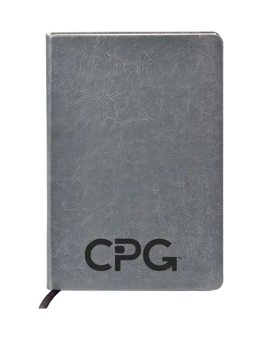 Fabrizio Grey Hard Cover 5.75 x 8.3 Journal w/CPG Logo