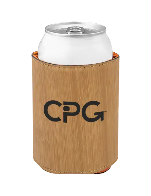 Bamboo Leatherette Beverage Holder w/CPG Logo