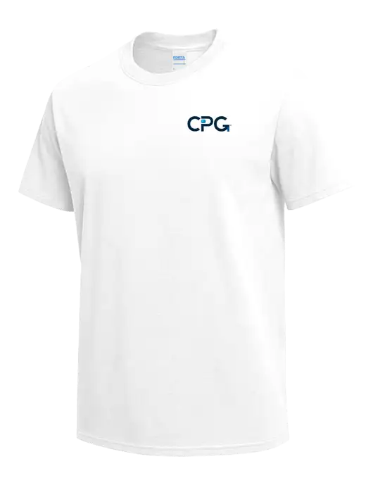 White Heavyweight 6.1 oz T-Shirt w/CPG Logo