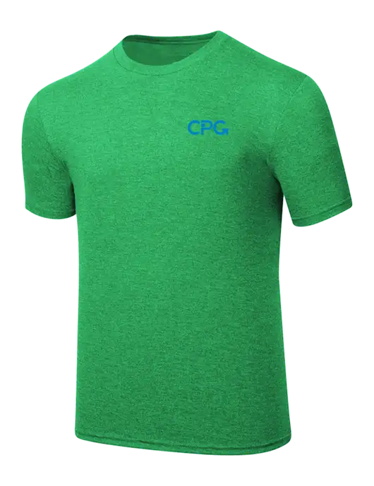 Simply Soft Kelly Green Frost 4.5oz  Poly/Combed Ring Spun Cotton T-Shirt w/CPG Logo