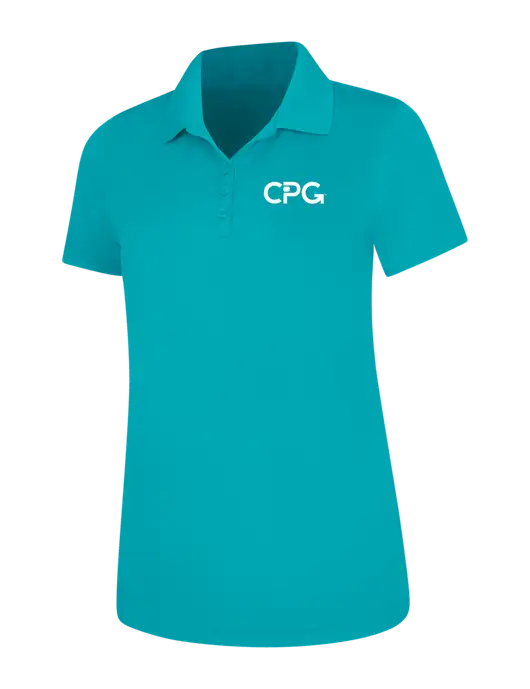 Light Teal Womens Dry Zone UV Mesh Polo w/CPG Logo