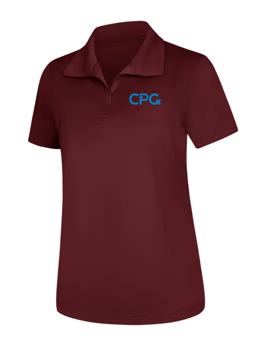 Womens Maroon Micropique Sport-Wick Polo w/CPG Logo