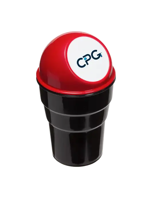 Red Car Cup Holder Trash Can w/CPG Logo