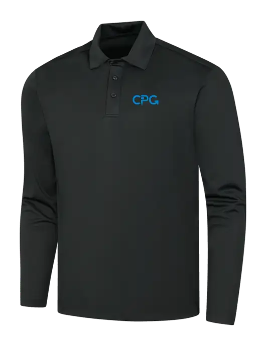Black Silk Touch Performance Long Sleeve Polo w/CPG Logo