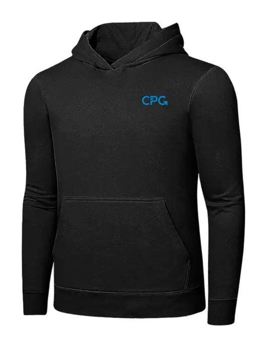 Jet Black 7.8 oz Ring Spun Hooded Sweatshirt w/CPG Logo