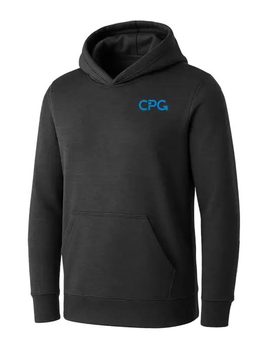 Womens Dark Grey Heather Core Fleece Pullover Hooded Sweatshirt w/CPG Logo