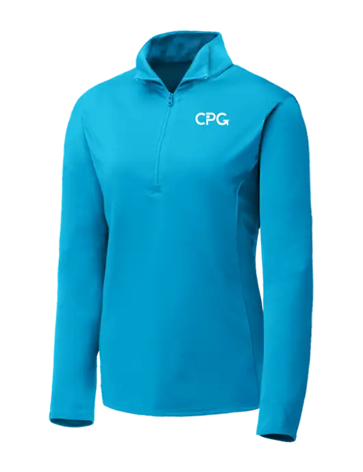 Sapphire Blue Womens Posicharge Competitor ¼ Zip Pullover w/CPG Logo